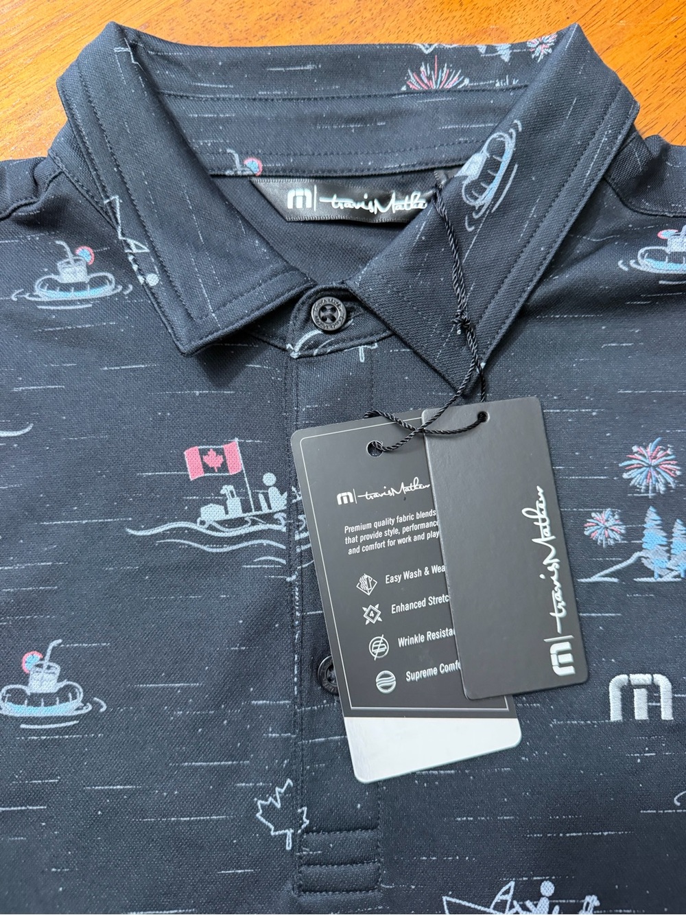 Brand New Travis Mathew CANADA Lake Break Polo Shirt Men’s Size Small MSRP $120 - Picture 4 of 10